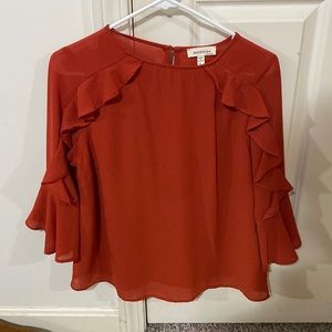 Burnt sienna top size large